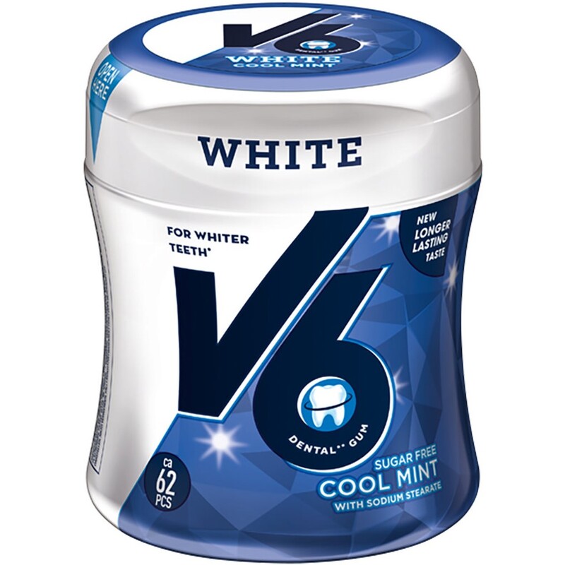 V6 Kaugummi White Cool Mint , 87 g, 1 Stück