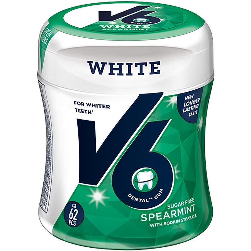 V6 Kaugummi White Spearmint , 87 g, 1 Stück