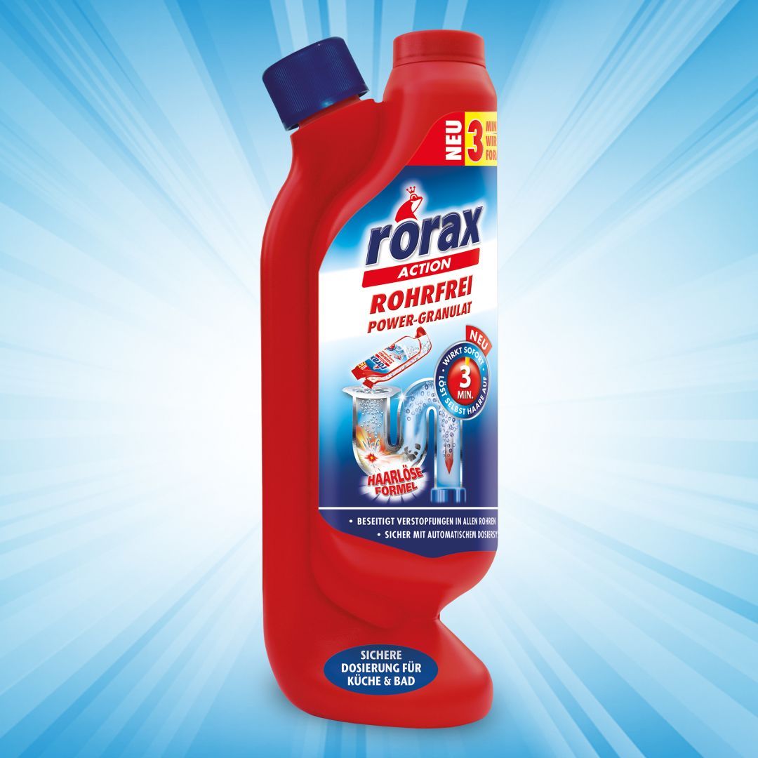 Rorax Abflussreiniger Power-Granulat Rohrfrei , 0.6 kg